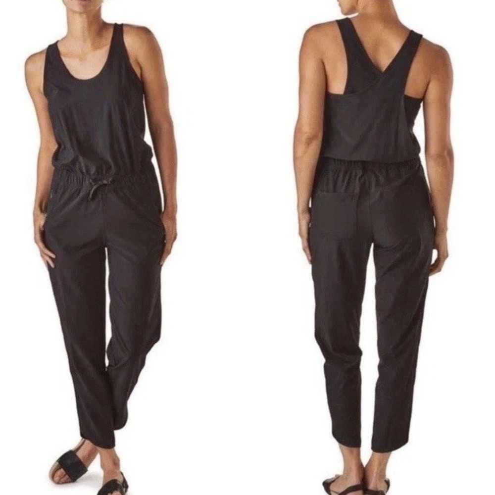 PATAGONIA fleetwith romper cross over back Black Stretch-Recycle Small 56995 EC